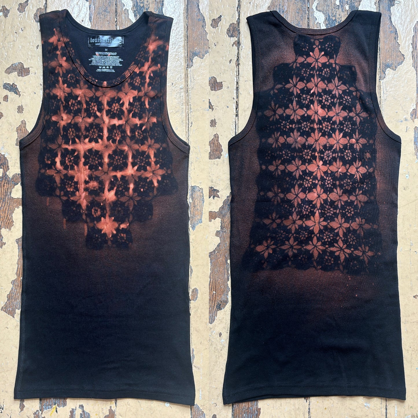 bleached lace tank