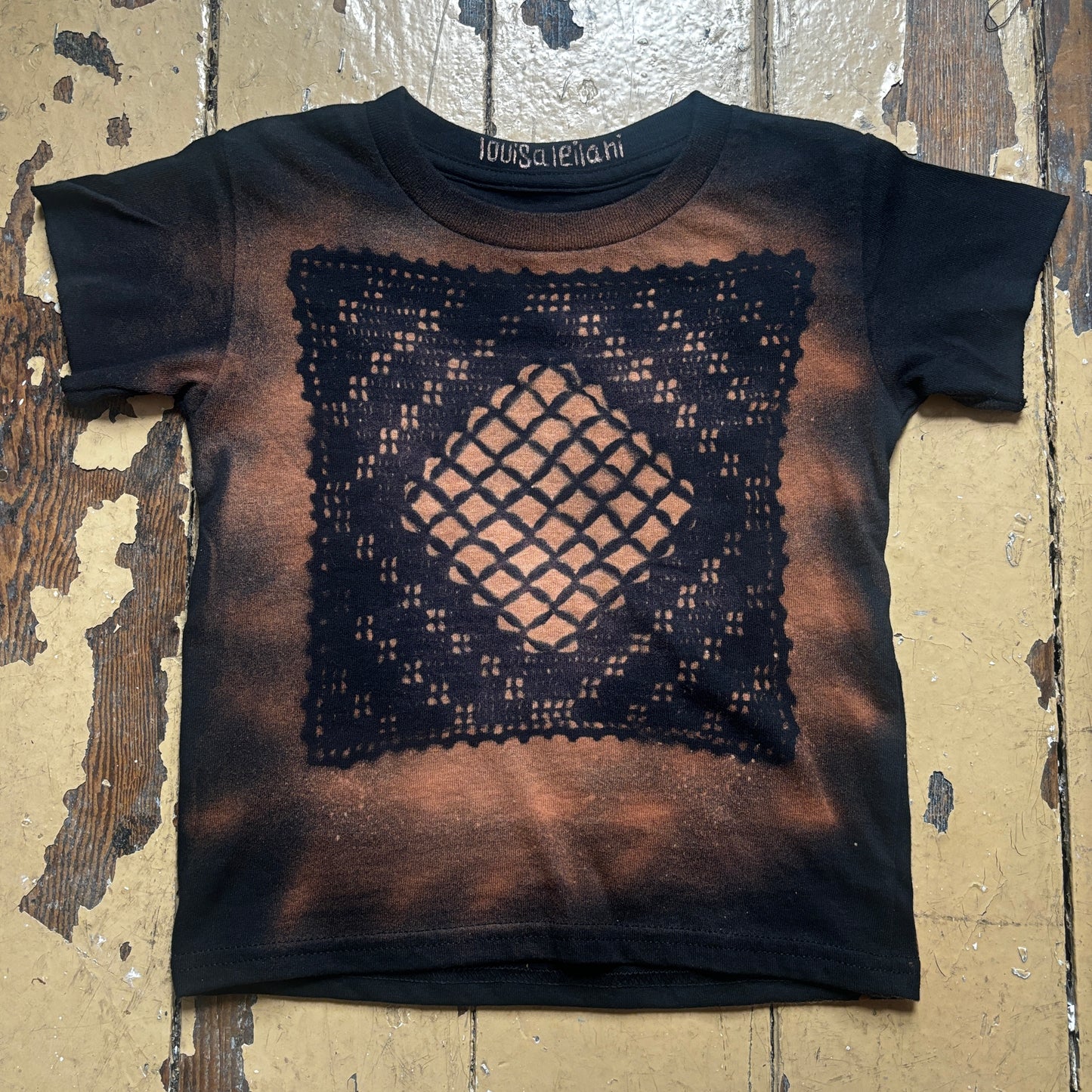 bleached lace baby tee