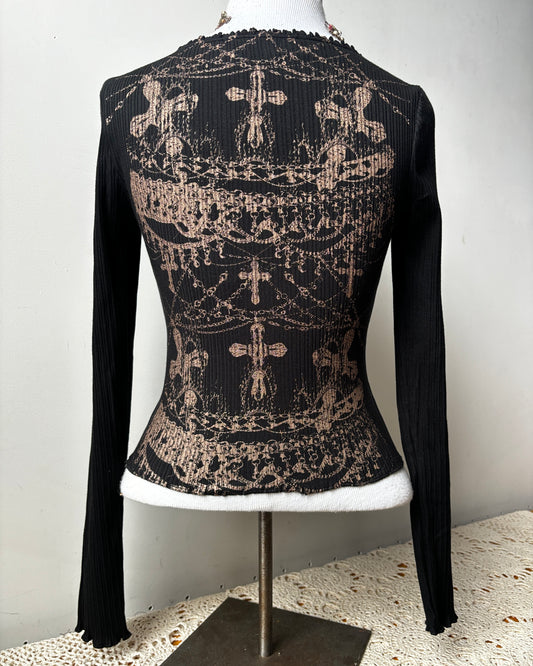 worshipped long sleeve black+copper