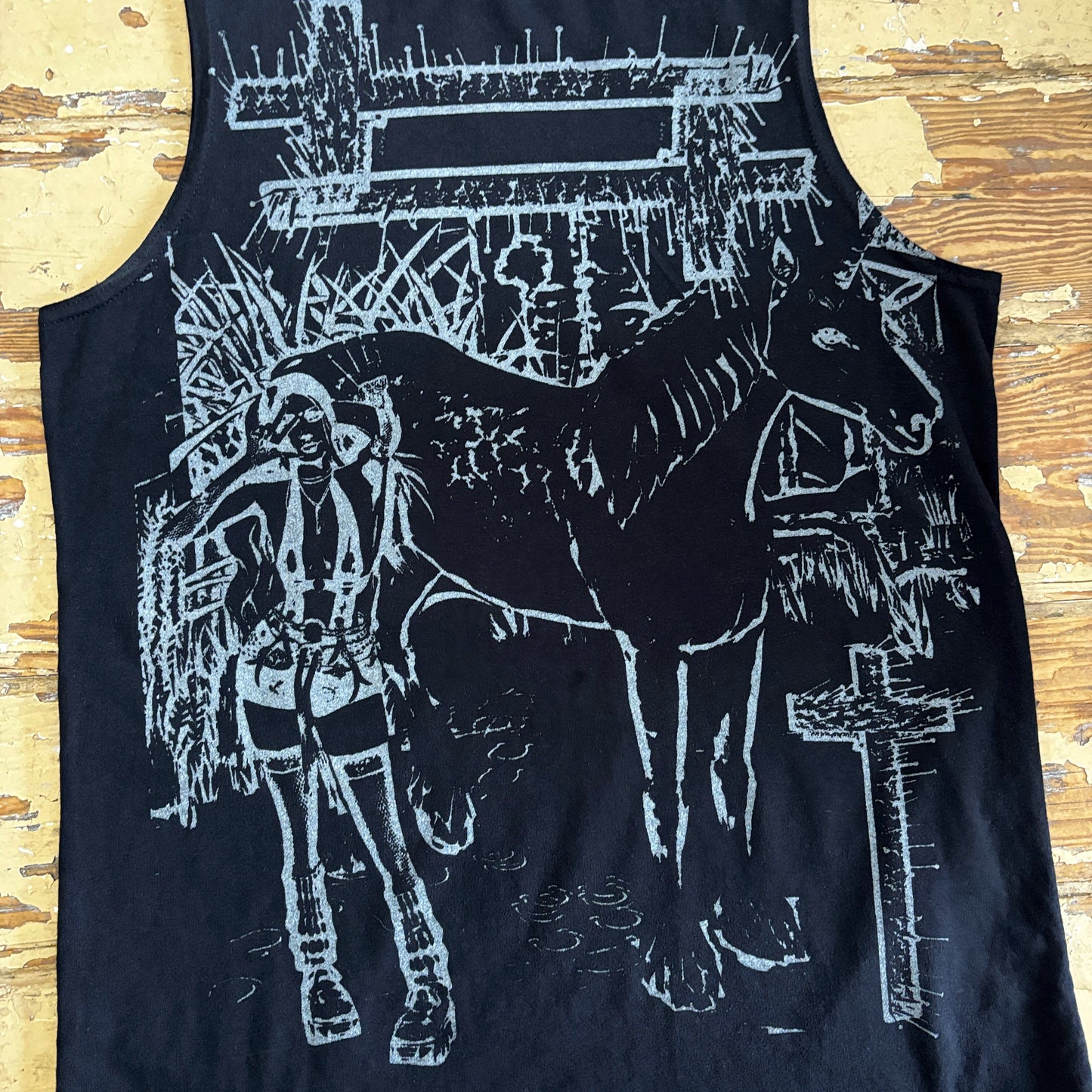 gunmetal / black lyrico muscle tee