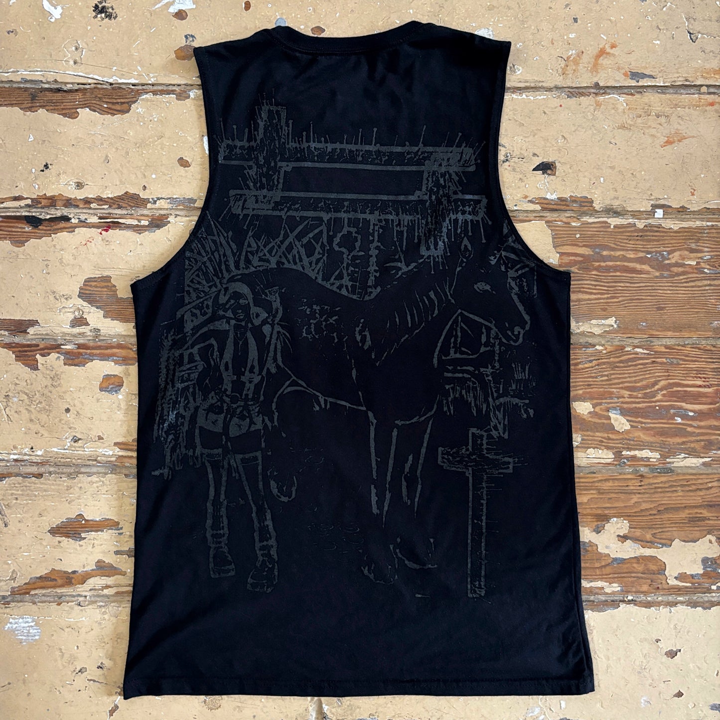 gunmetal / black lyrico muscle tee