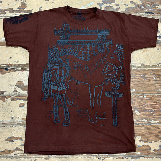 brown / black lyrico tee