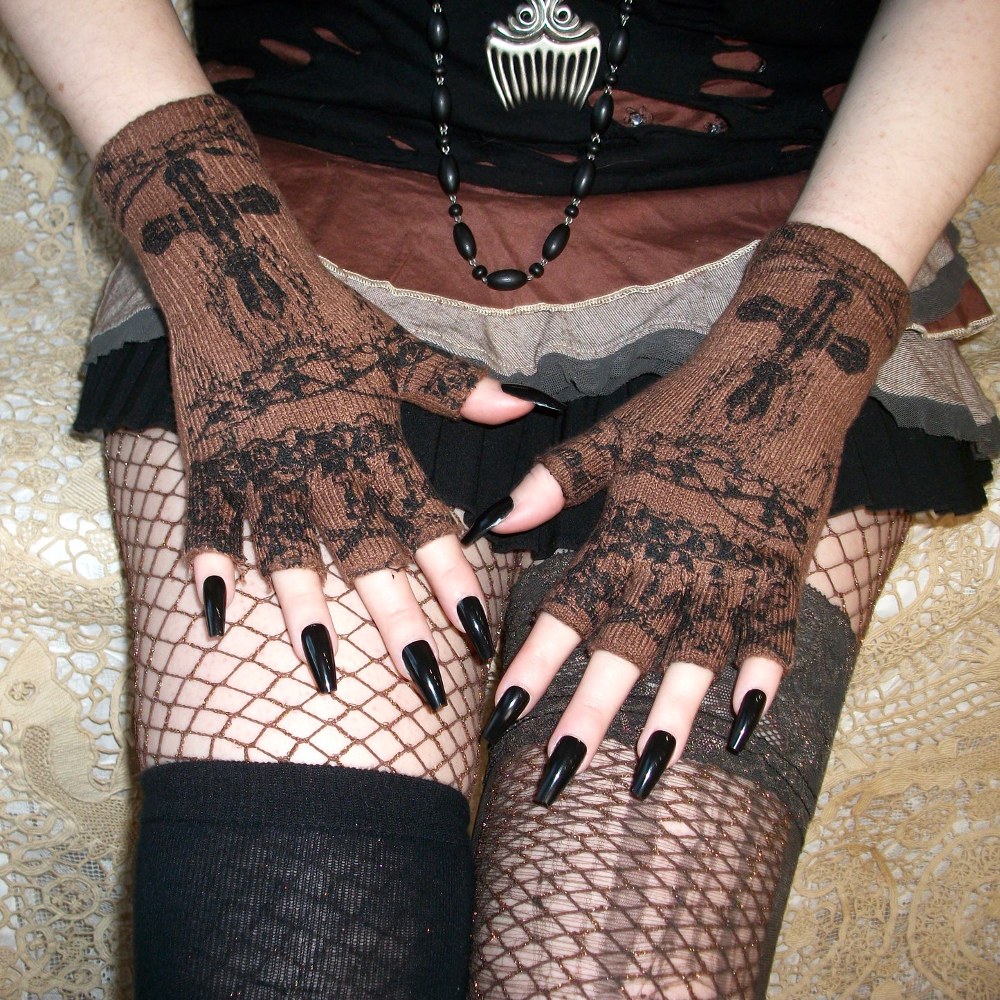 worshiped gloves - brown