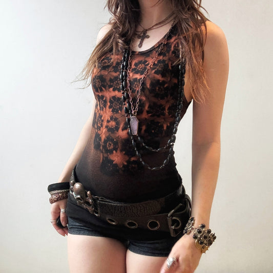 bleached lace tank