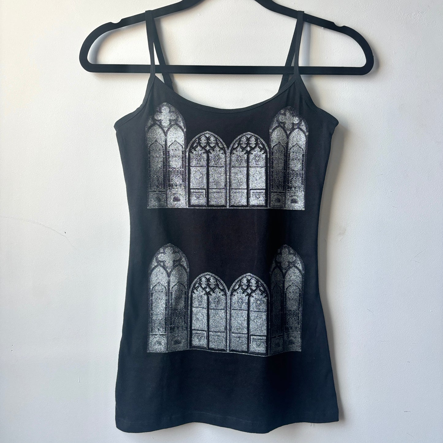 black/silver gothic window cami