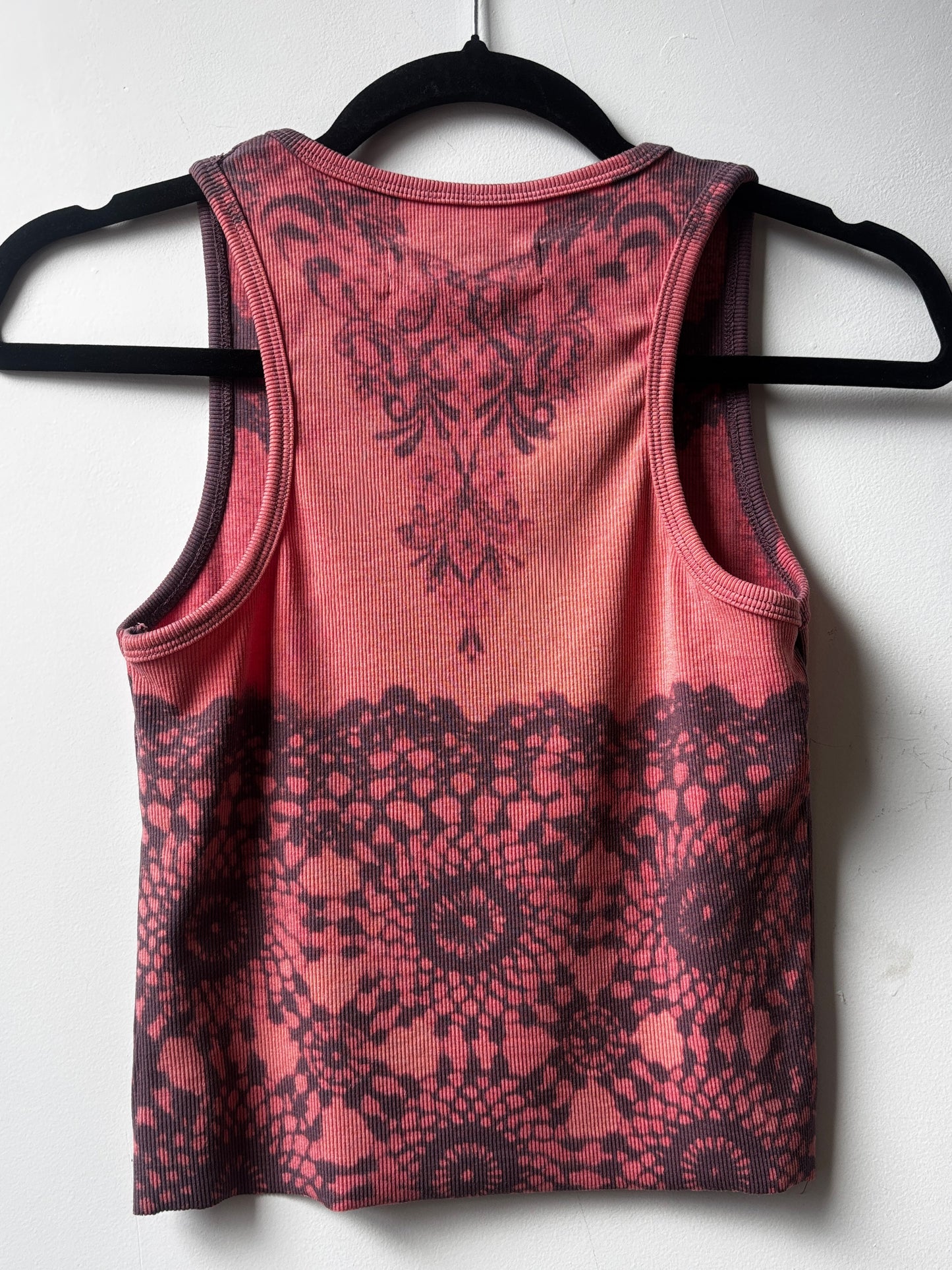rose lilac bleach lace tank - s/m
