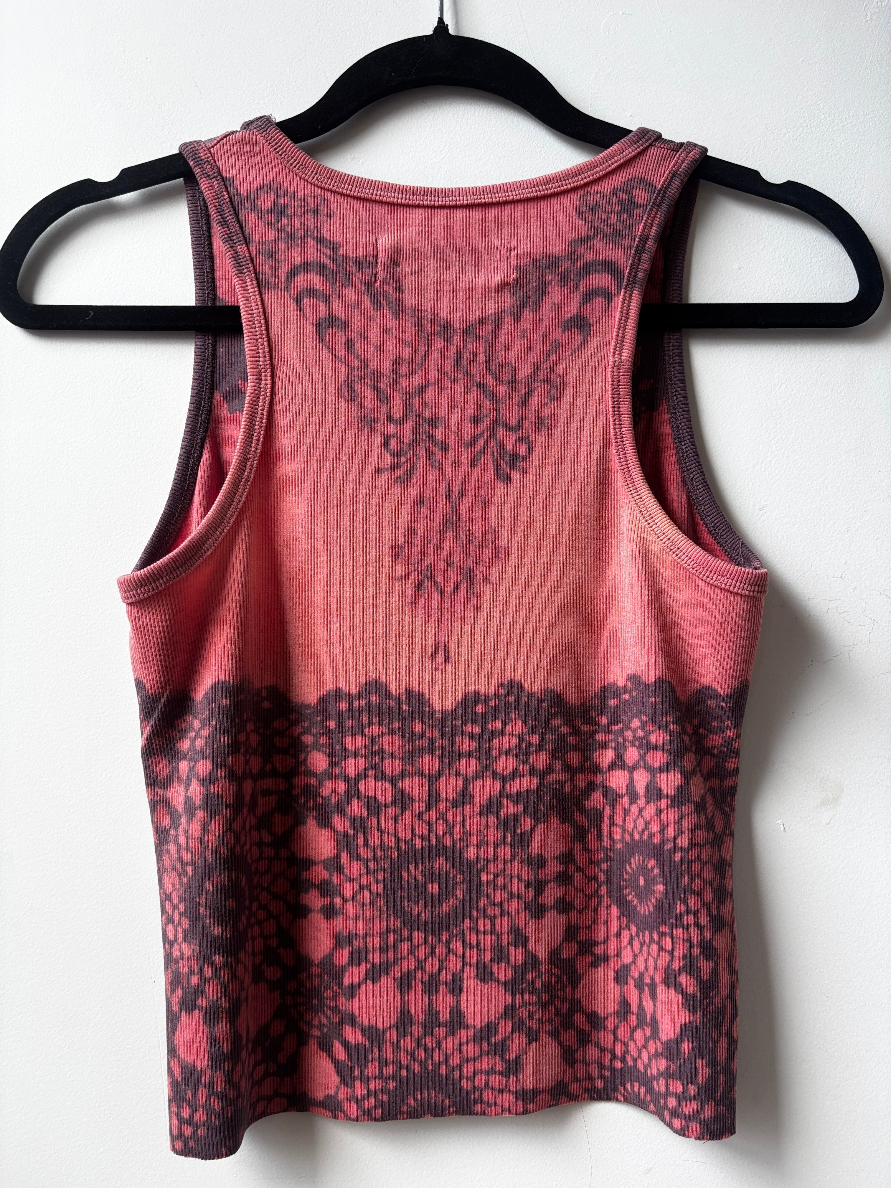 rose lilac bleach lace tank - m/l – louisa leilani