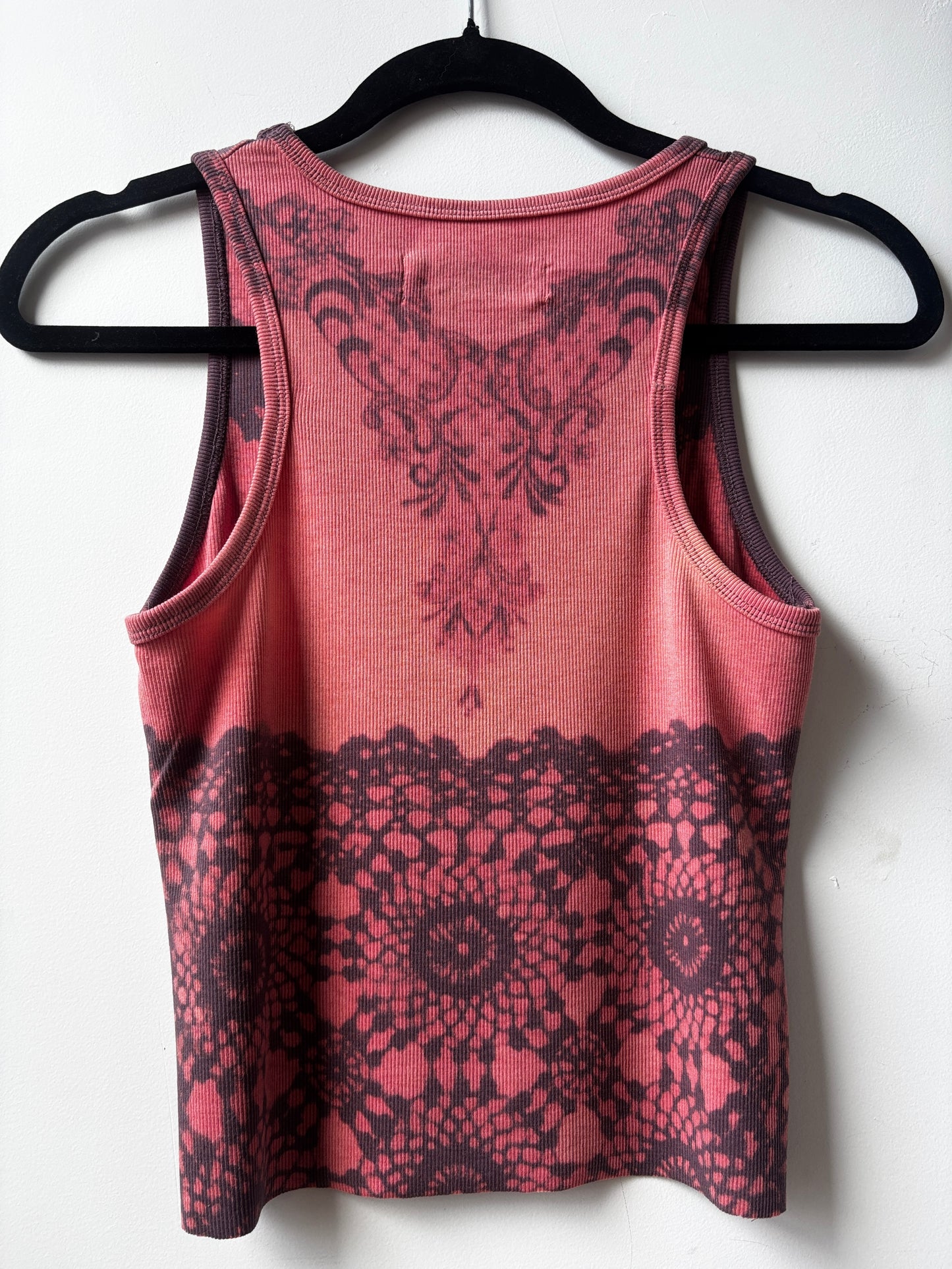 rose lilac bleach lace tank - m/l