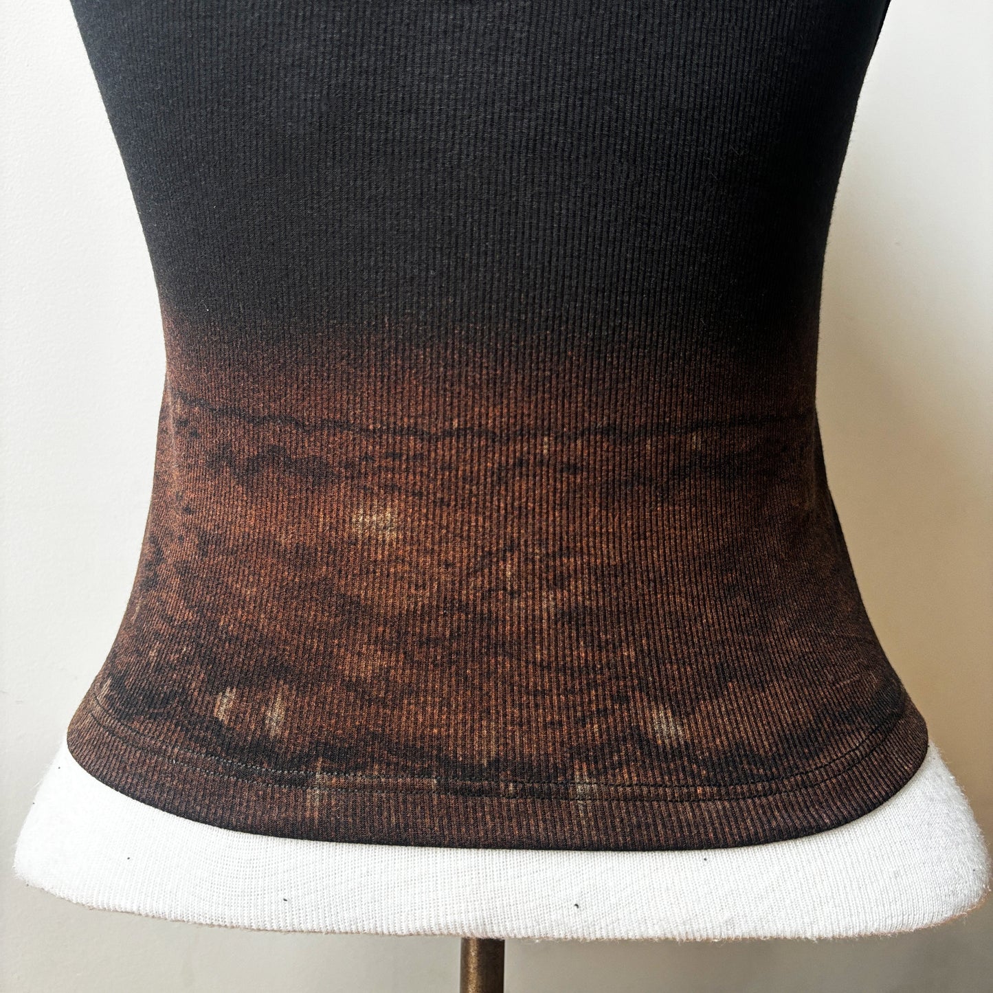 copper bow bleach lace henley tank