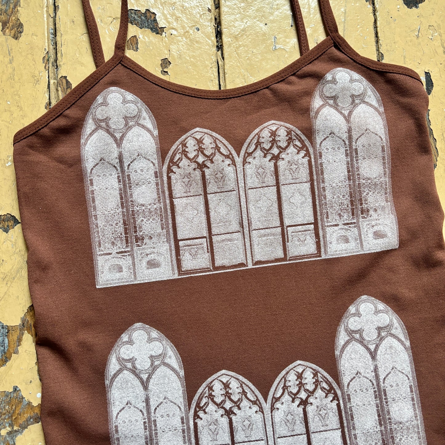 rust brown gothic window cami