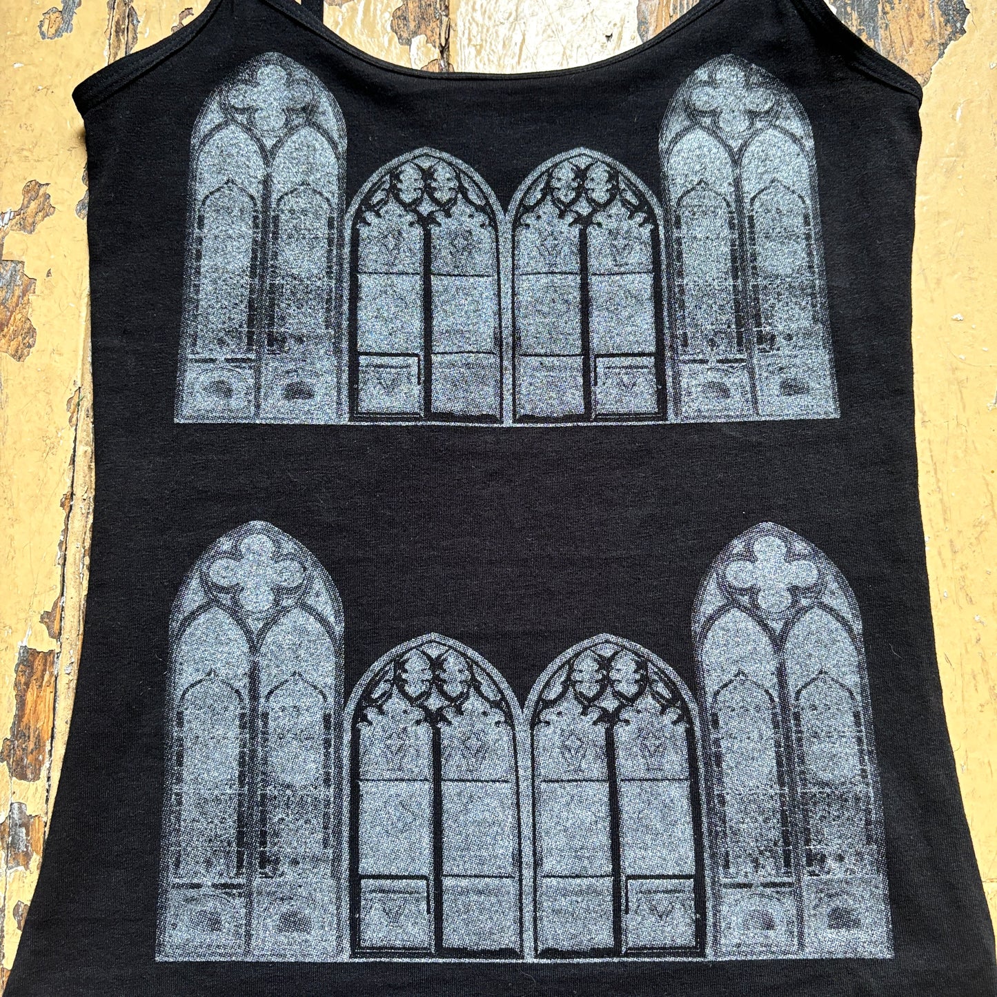 black/silver gothic window cami