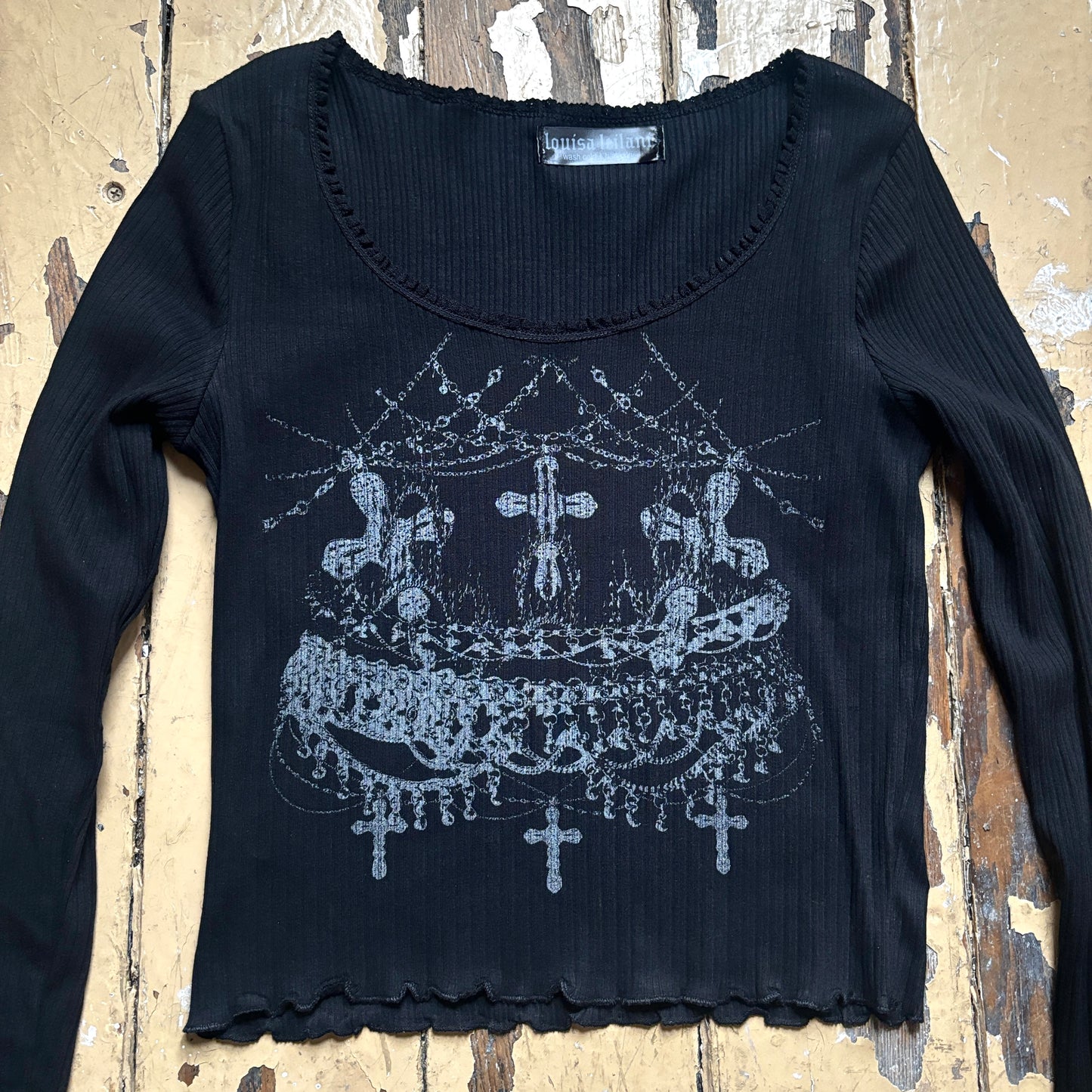 worshipped long sleeve black+gunmetal