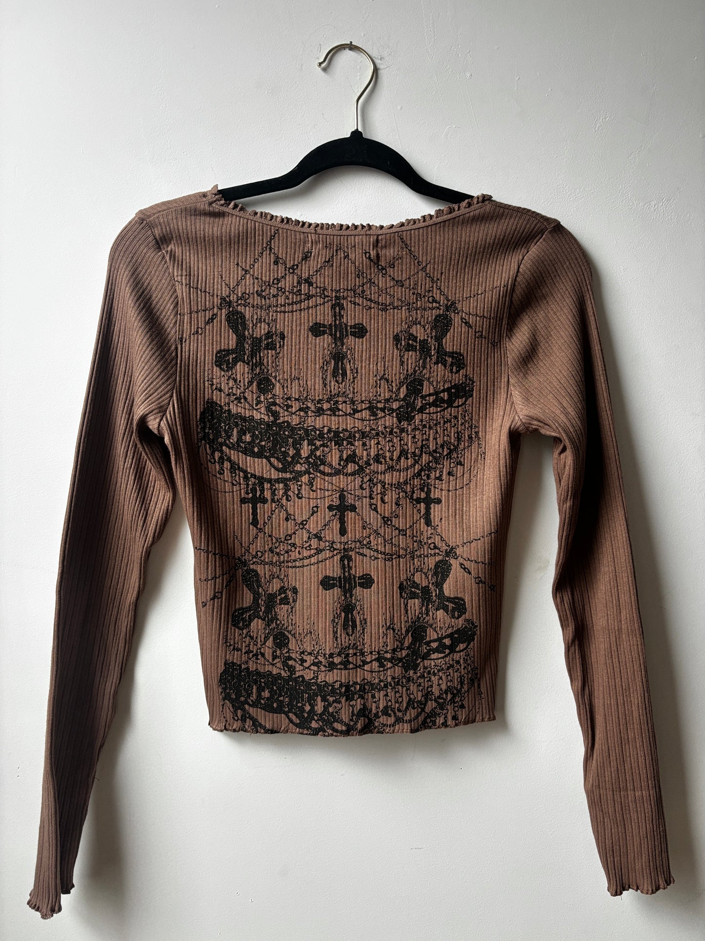 worshipped long sleeve brown+black