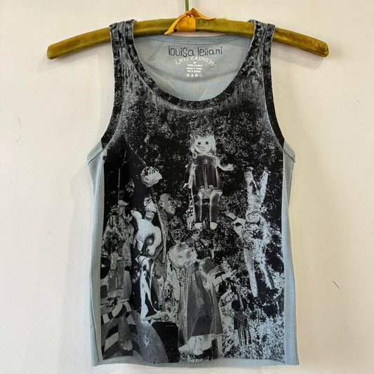 smoke blue baby doll tank (archive sale)